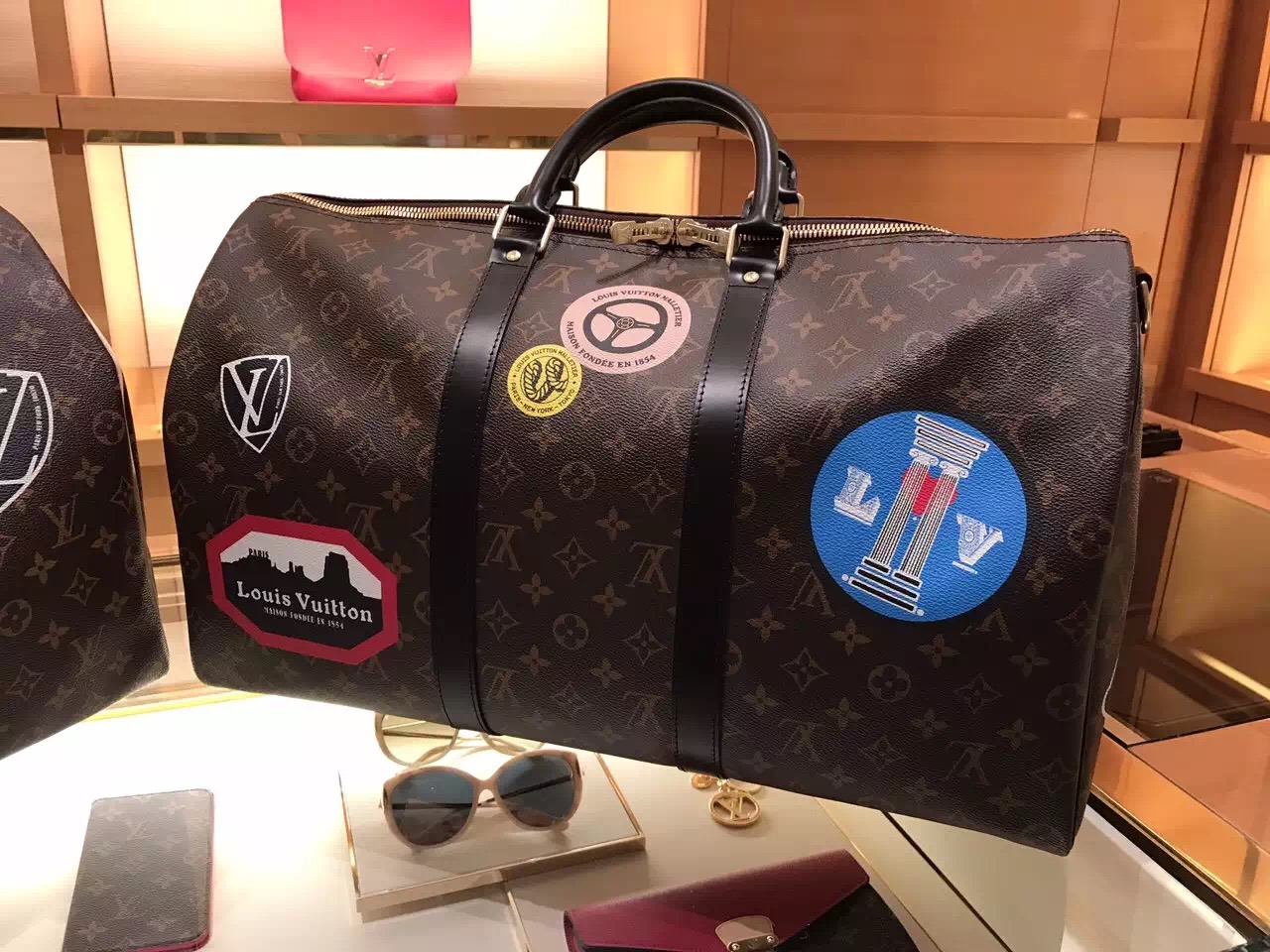 Louis Vuitton Monogram Eclipse Keepall Bandoulière 50 Bag M43200